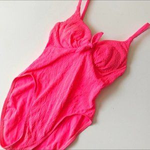 Vintage Pink One Piece Swimsuit